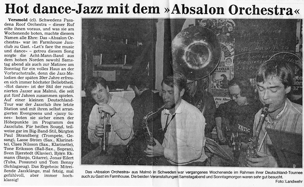 Hot Dance-Jazz mit dem Absalon Orchestra