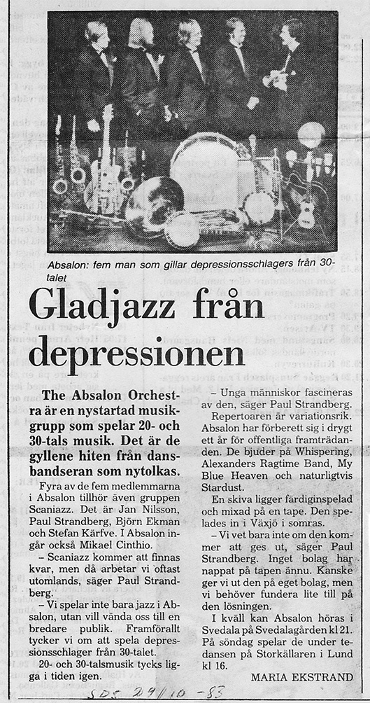 Gladjazz från depressionen