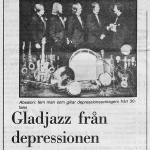 En artikel i Sydsvenskan, 29 oktober 1983: Gladjazz från depressionen