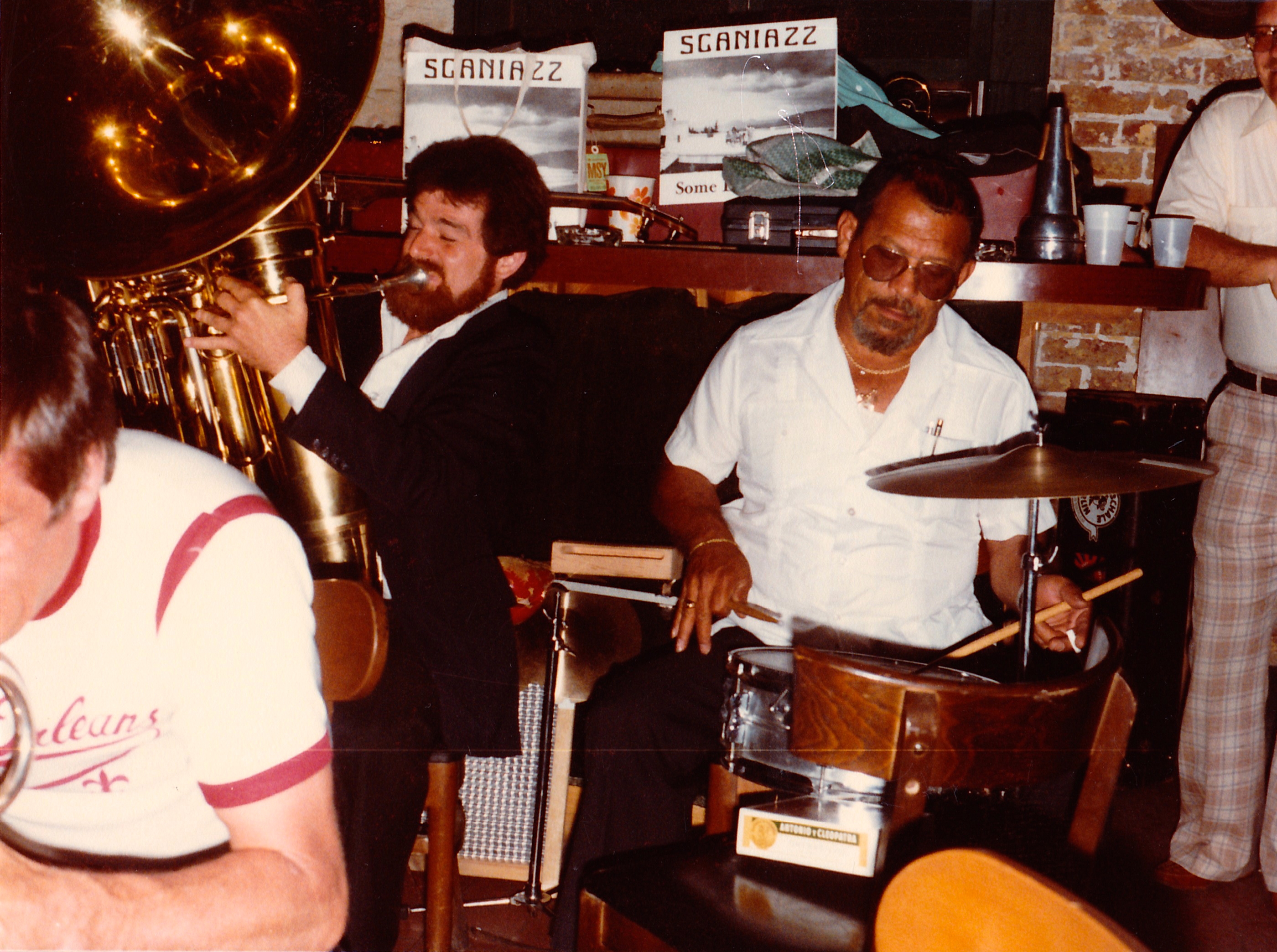 Scaniazz in New Orleans 1982-4, with Wes Mix and Placide Adams