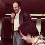 Arne Hojberg and Paul Bocciolone Strandberg at New York Airport